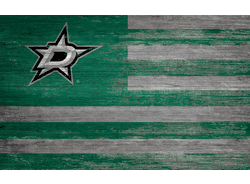 Dallas Stars Distressed Flag 11x19