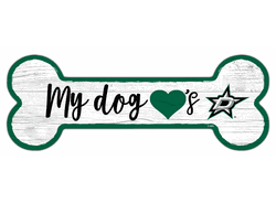 Dallas Stars Dog Bone 6x12 Sign