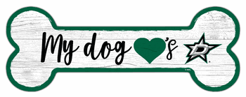 Dallas Stars Dog Bone 6x12 Sign