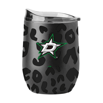 Dallas Stars Leopard 16oz Black Powdercoat Curved Beverage