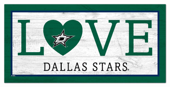 Dallas Stars Love 6x12 Sign