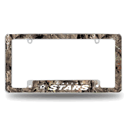 Dallas Stars Mossy Oak 12" x 6" Chrome All Over Automotive License Plate Frame for Car/Truck/SUV