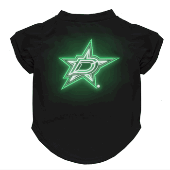 Dallas Stars Neon Pet T-Shirt, Medium