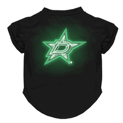 Dallas Stars Neon Pet T-Shirt, Small