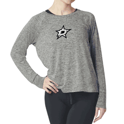 Dallas Stars NHL Kadi Raglan Long Sleeve Heather Grey Small