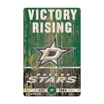 Dallas Stars Sign 11x17 Wood Slogan Design