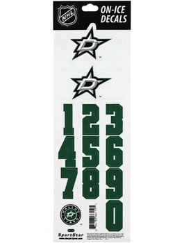 Dallas Stars Sportstar Officially Licensed Authentic Center Ice NHL Hockey Helmet Decal Kit