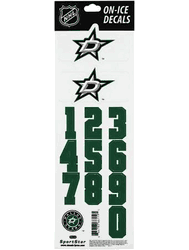 Dallas Stars Sportstar Officially Licensed Authentic Center Ice NHL Hockey Helmet Decal Kit