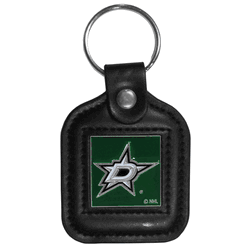 Dallas Stars Square Leatherette Key Chain