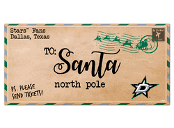 Dallas Stars To Santa 6x12 Sign