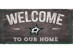 Dallas Stars Welcome Distressed 6x12