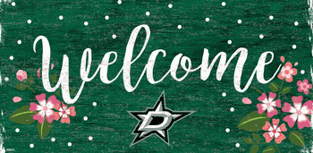 Dallas Stars Welcome Floral 6x12 Sign