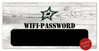 Dallas Stars Wifi Password 6x12 Sign