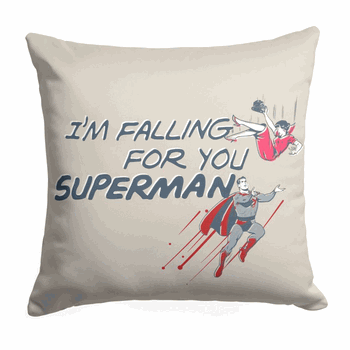 DC Comics Superman Falling for you Throw Pillow 18 x 18 inches