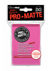 Deck Protectors - Pro-Matte - Bright Pink (One Pack of 50)