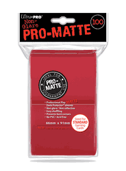 Deck Protectors - Pro-Matte Red (100 per pack)