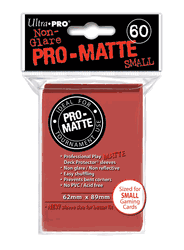 Deck Protectors - Pro Matte - Small Size - Red (One Pack of 60)