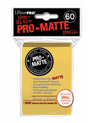 Deck Protectors - Pro Matte - Small Size - Yellow (One Pack of 60)
