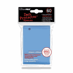 Deck Protectors - Small Size - Light Blue (One Pack of 60)