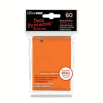 Deck Protectors - Small Size - Orange (One Pack of 60)