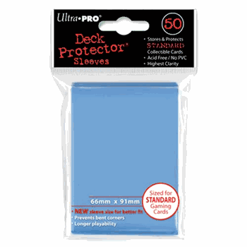 Deck Protectors - Solid - Light Blue (One Pack of 50)