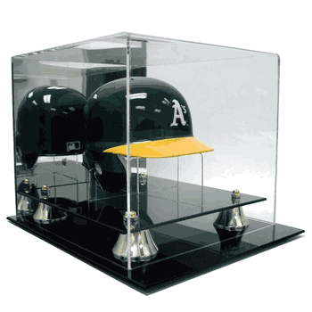 Deluxe Acrylic Mini Baseball Helmet Display Case with Stand