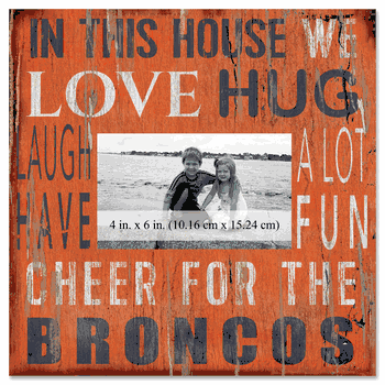 Denver Broncos 10x10 In This House Frame