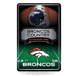 Denver Broncos  11" x 17" Home Decor Sign