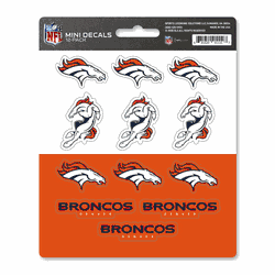 Denver Broncos 12 Count Mini Decal Sticker Pack