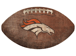 Denver Broncos 12" Football Shaped Sign