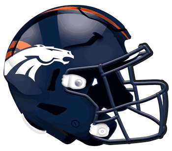 Denver Broncos 12in Authentic Helmet Sign