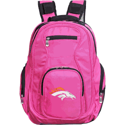 Denver Broncos 19" Premium Laptop Backpack, Pink