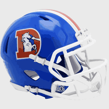 Denver Broncos 1975 to 1996 Riddell Mini Speed Throwback Helmet