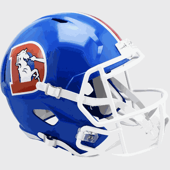 Denver Broncos 1975 to 1996 Speed Replica Full Size Throwback Helmet