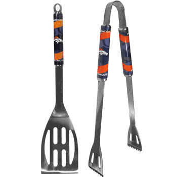 Denver Broncos 2 pc Steel BBQ Tool Set