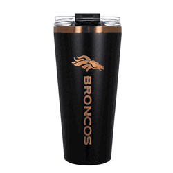 Denver Broncos 32oz Black and Copper Big Slim with Straw