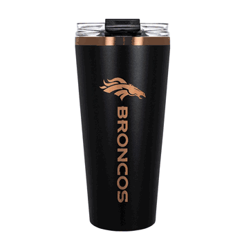 Denver Broncos 32oz Black and Copper Big Slim with Straw