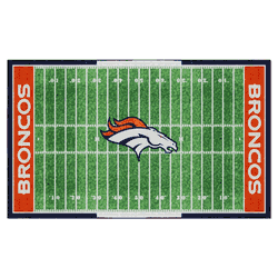 Denver Broncos 6 ft. x 10 ft. Plush Area Rug