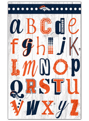 Denver Broncos Alphabet 11x19 Sign