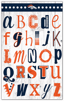 Denver Broncos Alphabet 11x19 Sign