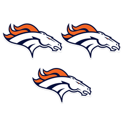 Denver Broncos Auto Decal 3 Pack