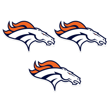 Denver Broncos Auto Decal 3 Pack