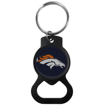 Denver Broncos Bottle Opener Key Chain, Black