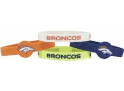 Denver Broncos Bracelets 4 Pack Silicone