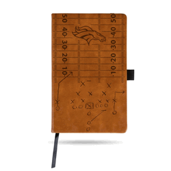 Denver Broncos Brown Laser Engraved Small Notepad