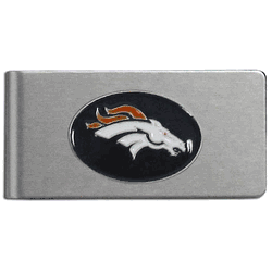 Denver Broncos Brushed Metal Money Clip