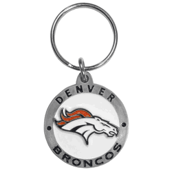 Denver Broncos Carved Metal Key Chain