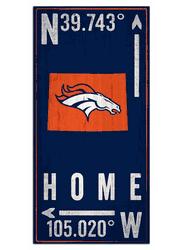 Denver Broncos Coordinate 6x12 Sign