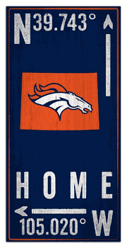 Denver Broncos Coordinate 6x12 Sign