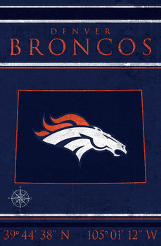 Denver Broncos Coordinates 17x26